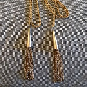 Kendra Scott rose gold Phara tassel necklace